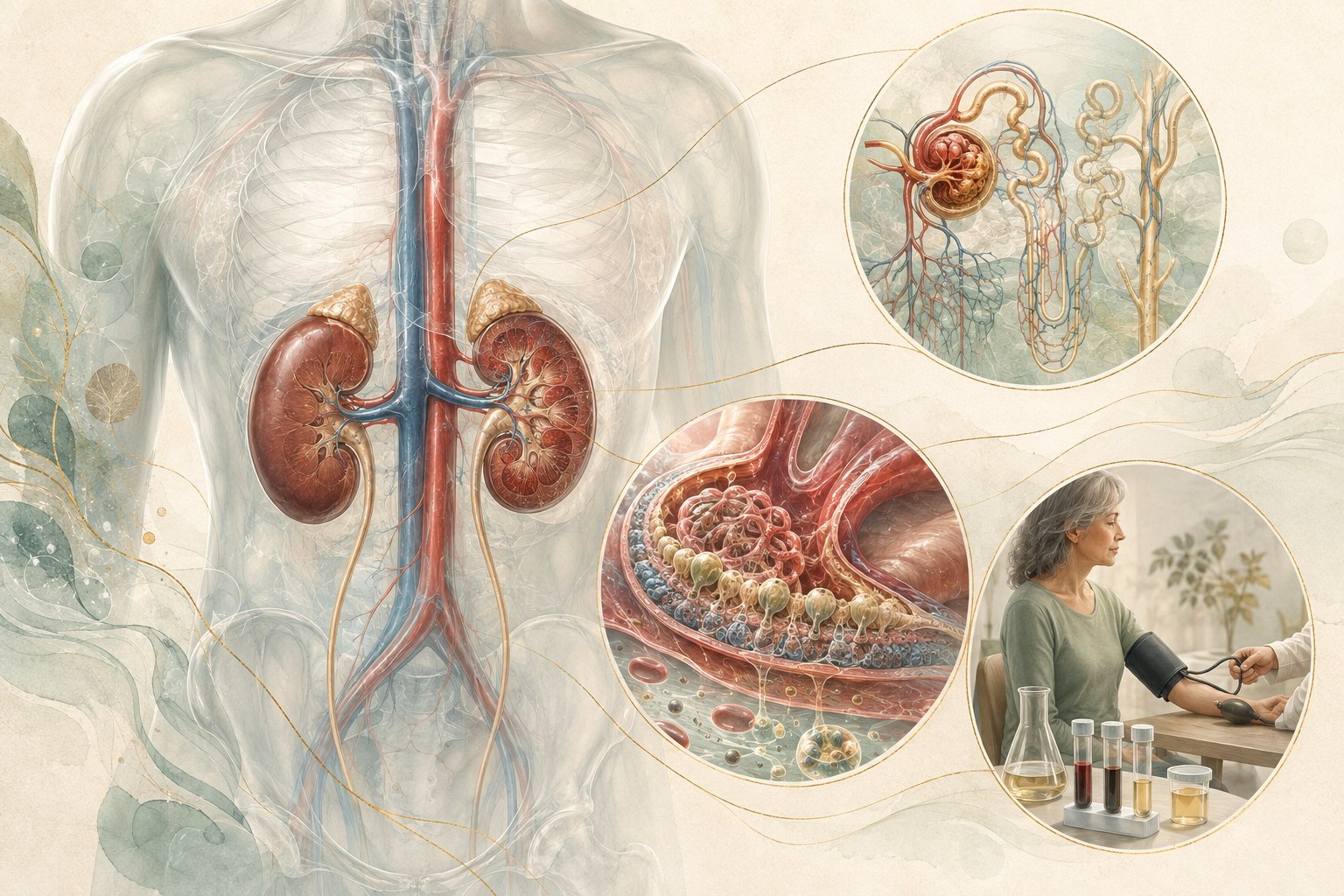 Educational visual for renal / kidney condition guides