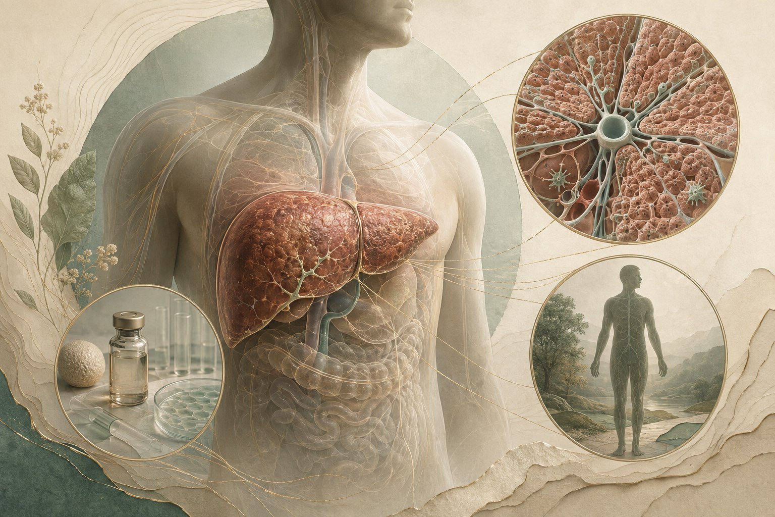 Educational visual for liver condition guides