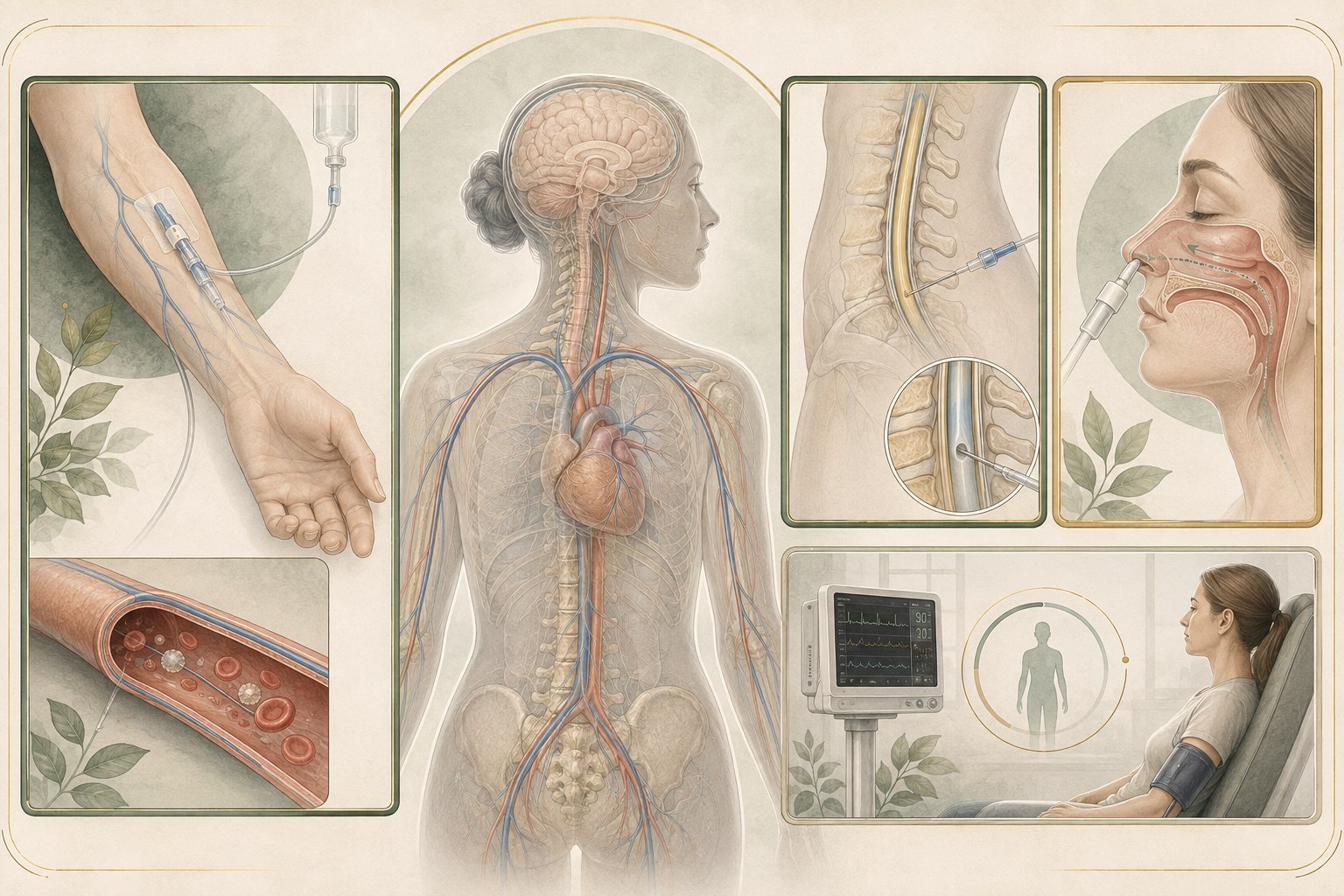 Editorial anatomy comparison of intravenous, intrathecal, and intranasal administration routes